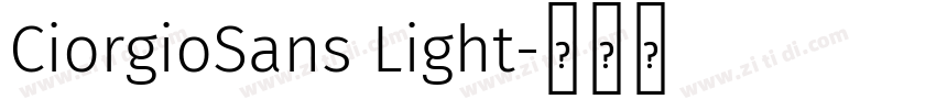 CiorgioSans Light字体转换